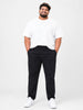 Plus Size Indigo Knitted Track Pant - Black