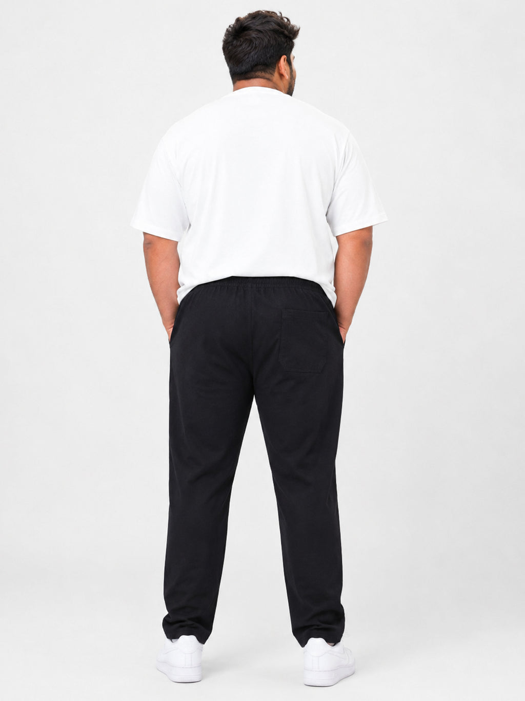 Plus Size Indigo Knitted Track Pant - Black