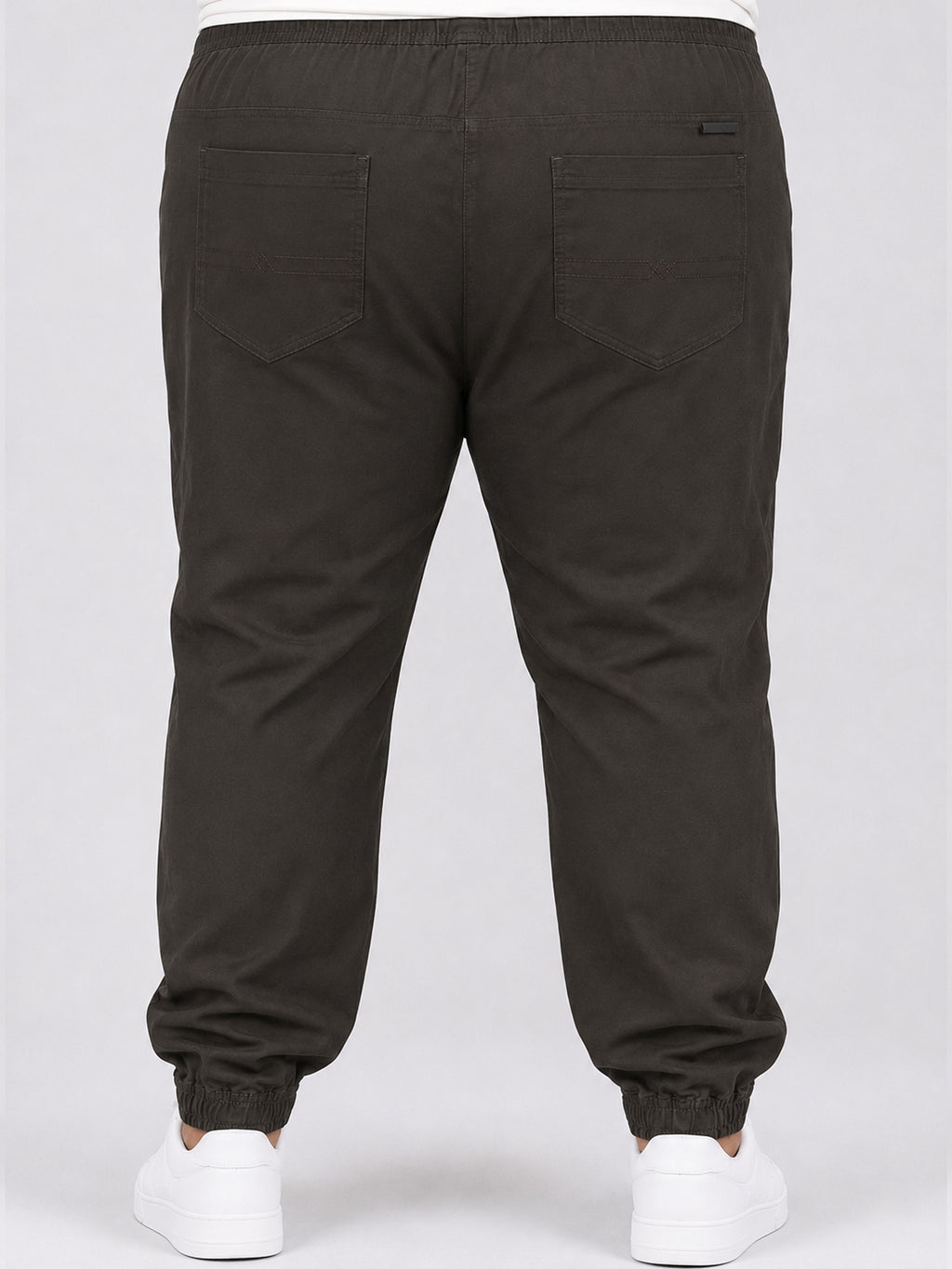 Plus Size Chinos Jogger - Brown