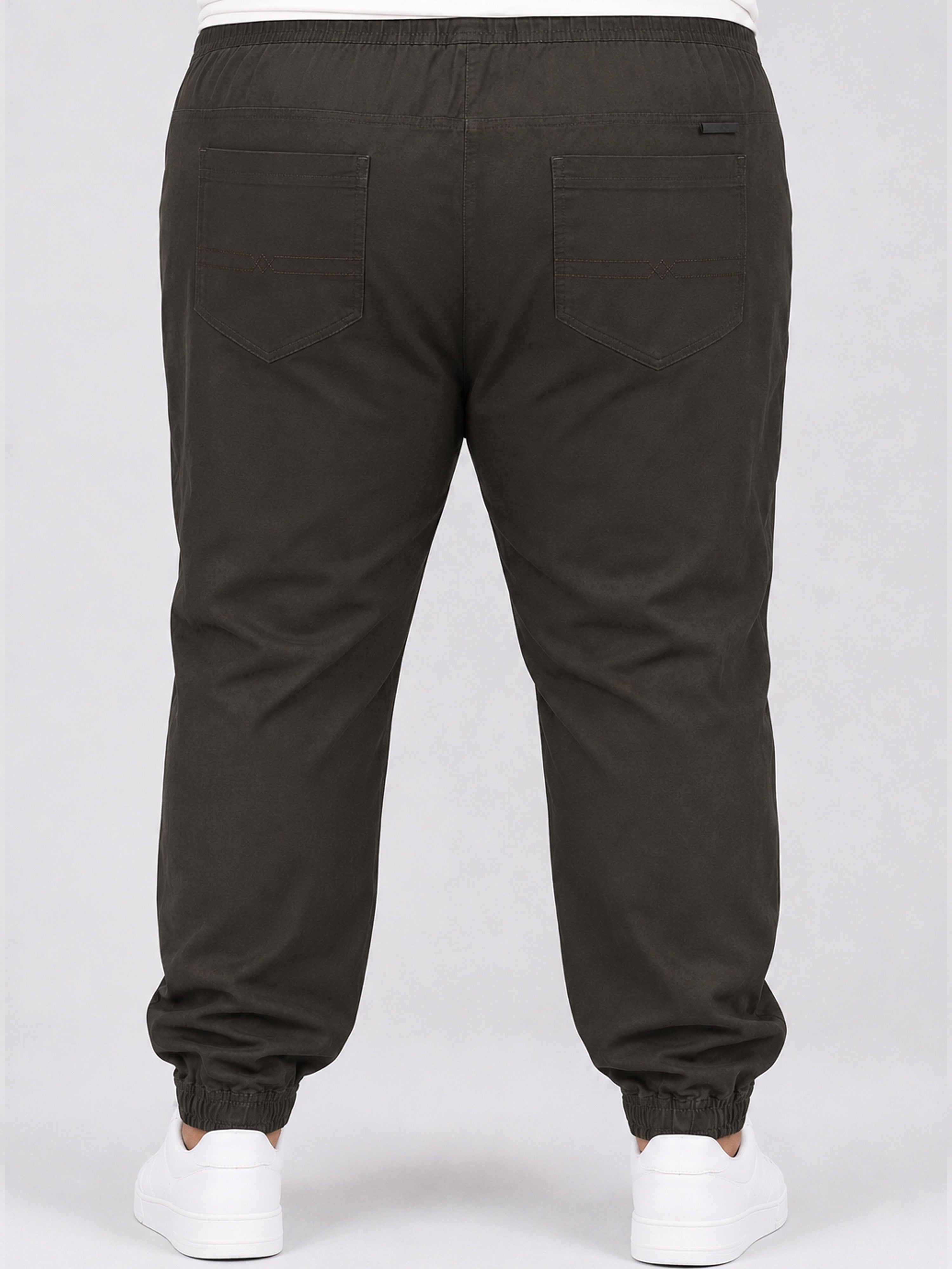 Plus Size Chinos Jogger - Brown