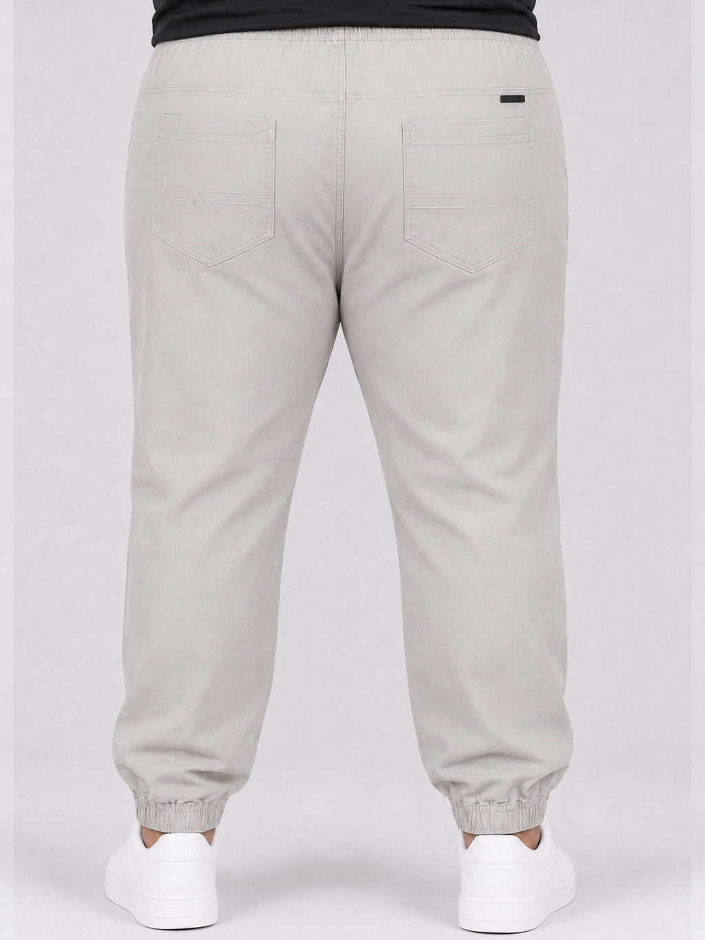 Plus Size Chinos Jogger - Light Beige