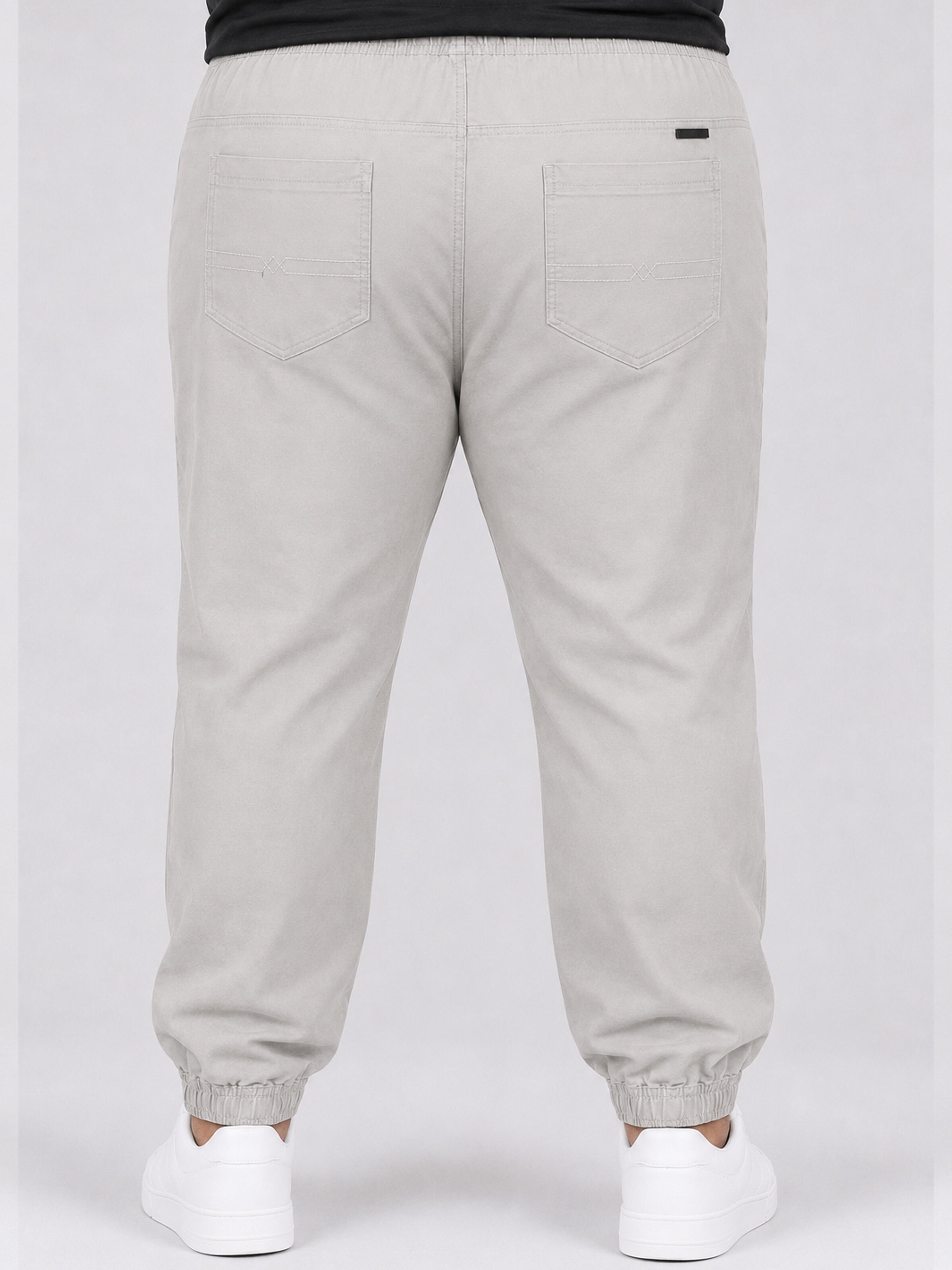 Plus Size Chinos Jogger - Light Beige