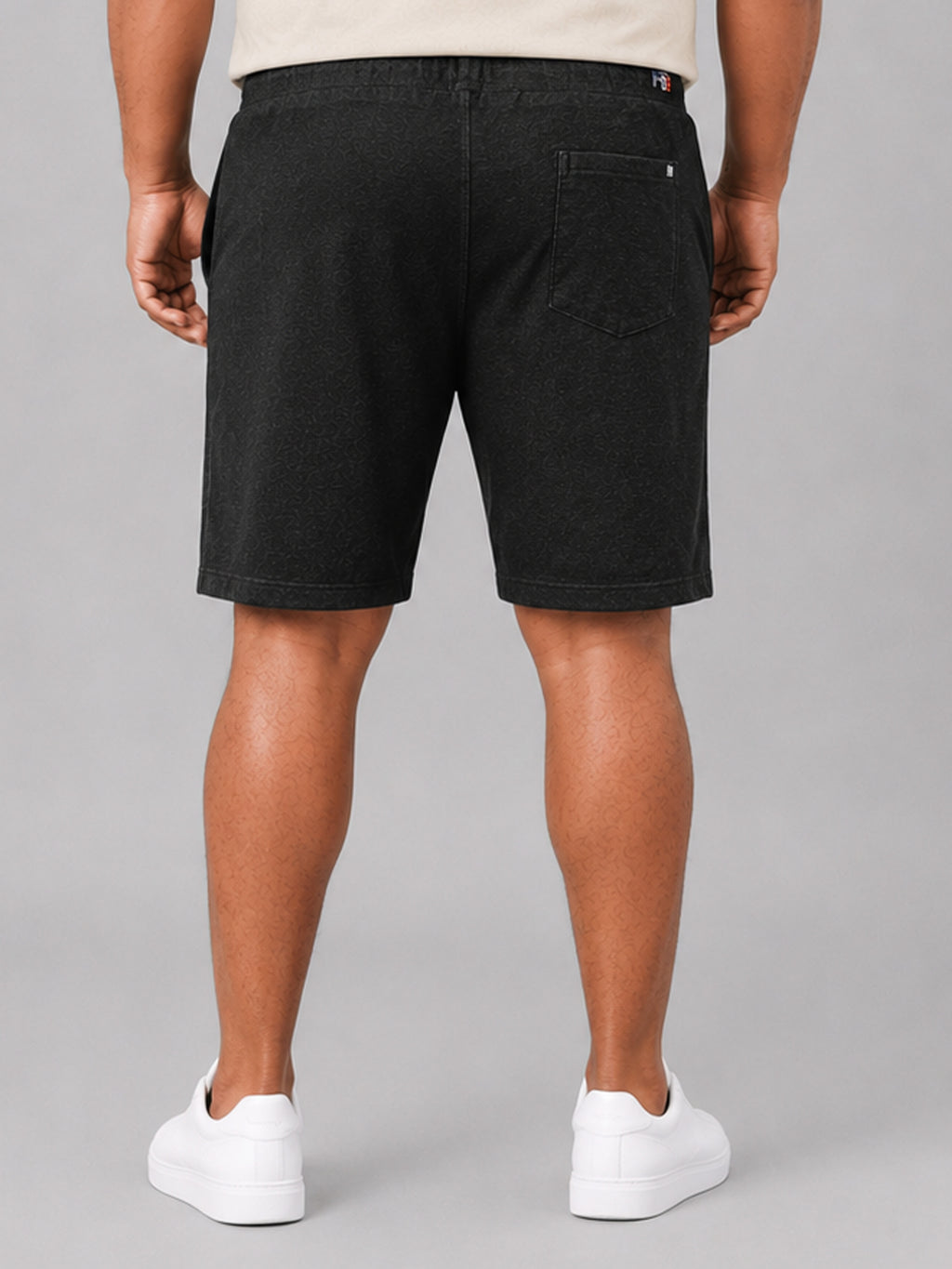 Plus Size Indigo Knitted Shorts - Black