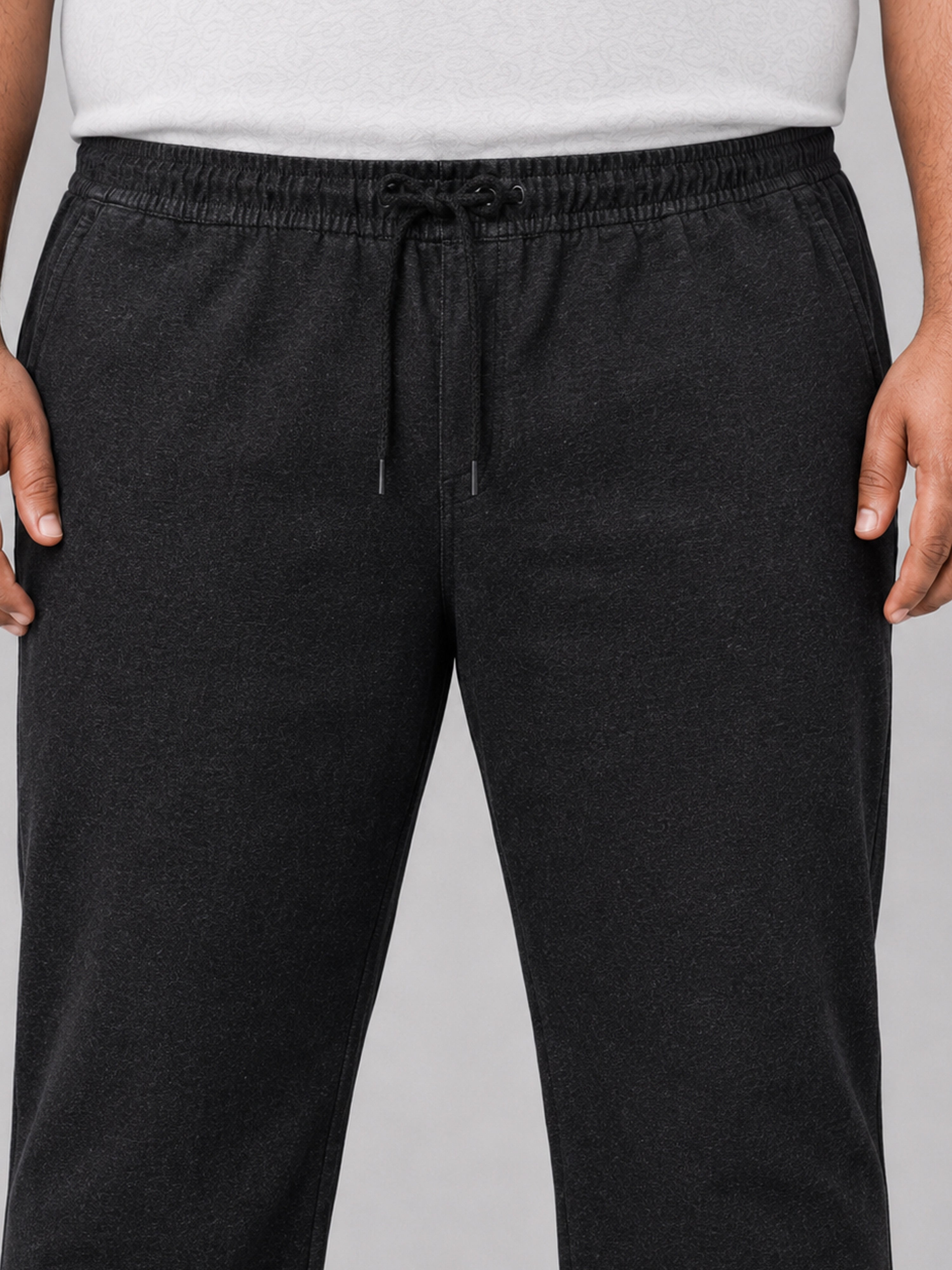 Plus Size Chinos Jogger - Black