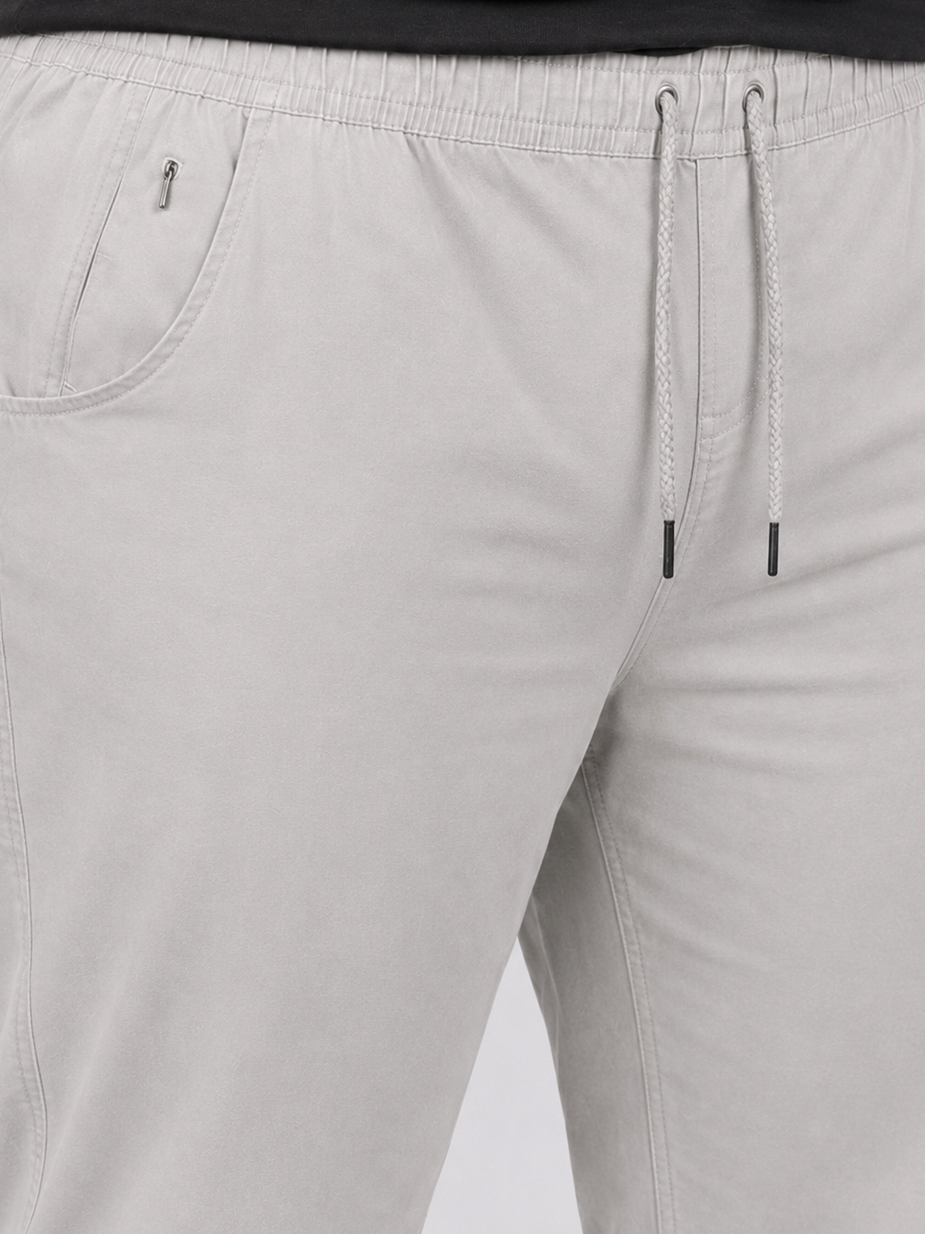 Plus Size Chinos Jogger - Light Beige