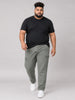 Plus Size 6 Pocket Cargo Pants - Olive Grey