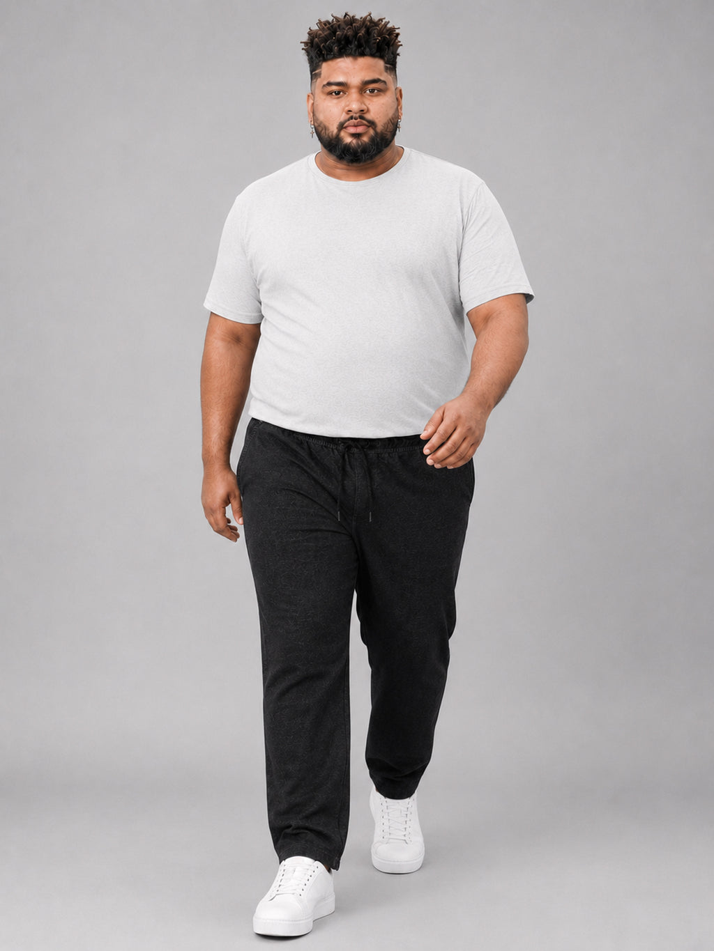 Plus Size Chinos Jogger - Black