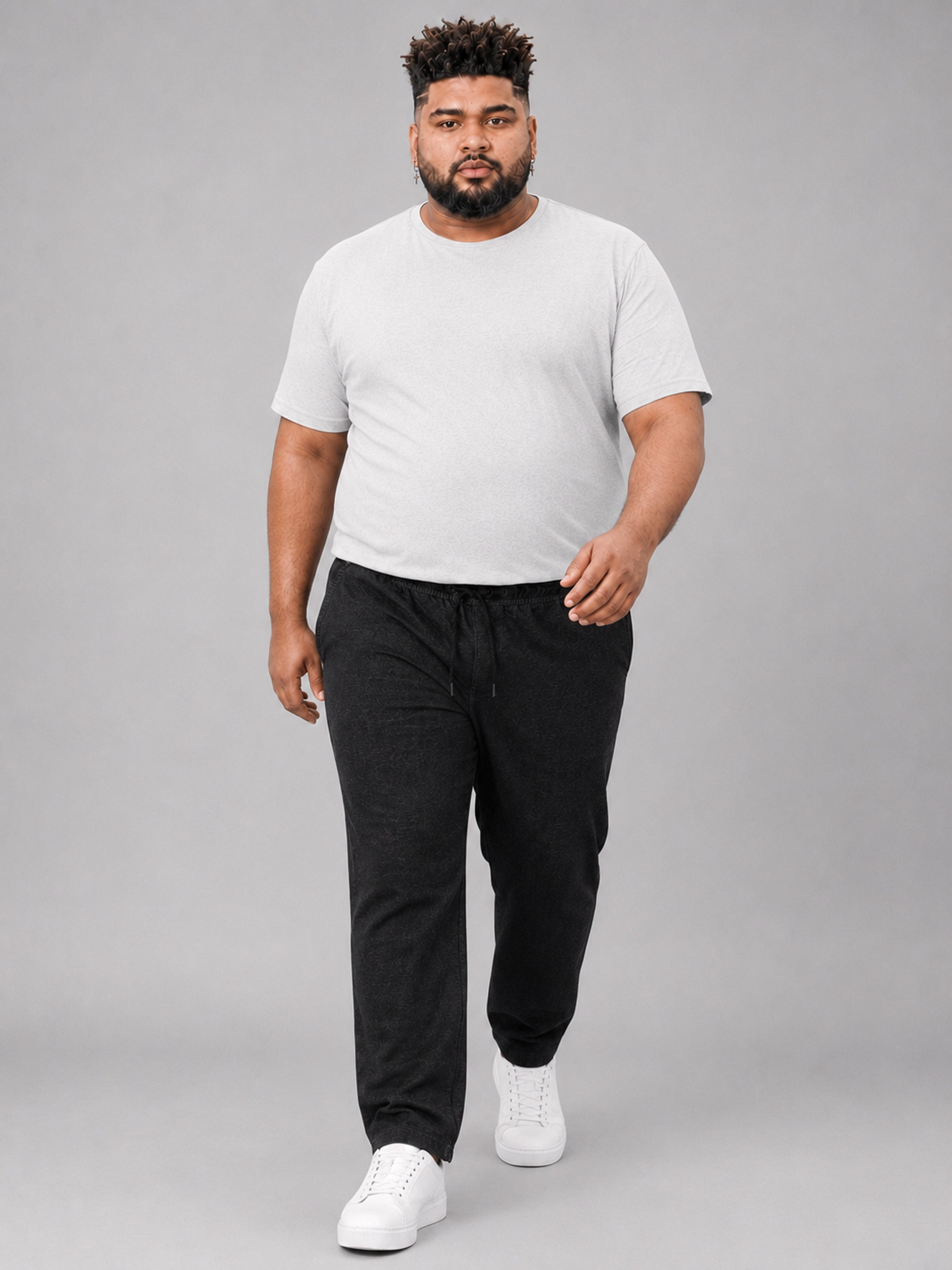 Plus Size Chinos Jogger - Black